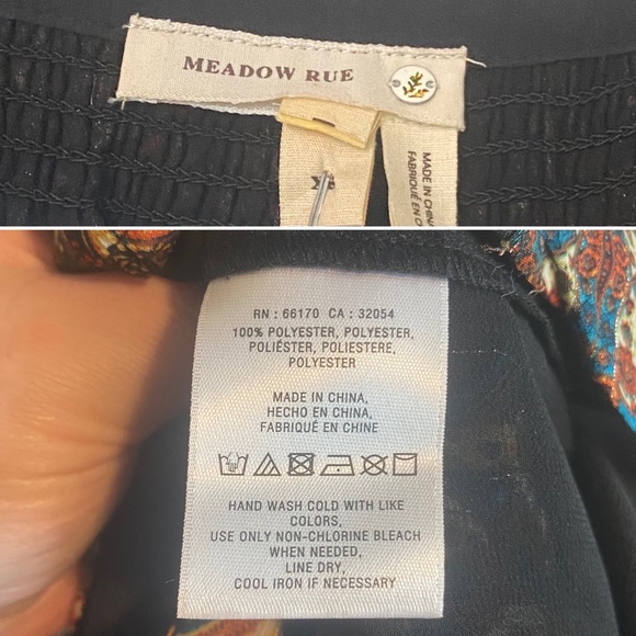 Anthropologie Blouse Meadow Rue Marya Paisley Print Peasant Top Boho Fall Sz XS - Picture 14 of 14